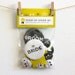 Bride and Groom Button Set - Yellow