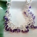 Amethyst bracelet - beaded chainmaille - purple bracelet - chainmaille bracelet - February birthstone - charm bracelet - fringe bracelet