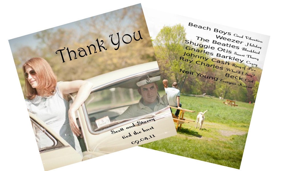 Custom Wedding or Birthday CD Sleeve Party Favor Sample