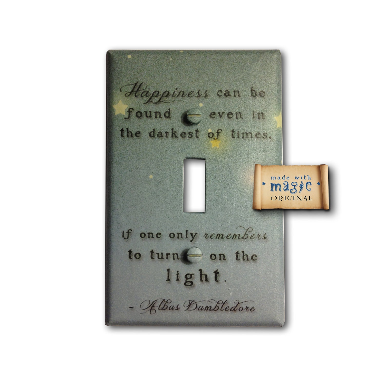 Harry Potter Inspired "Turn On The Light" Switch Plate