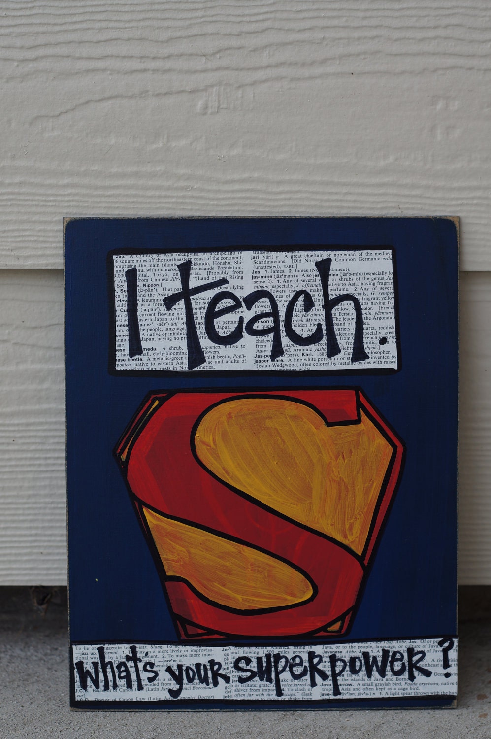 I teach superpower teacher card