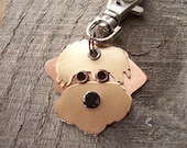 Keychain ID Key Chain Tag Soft Coated Wheaten Terrier Dog Breed Dog Pet Lover Bronze Copper Aluminum Custom Rivets Stamped