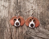 Earrings Jewelry Beagle Dog Breed Pet Lover Aluminum Copper Custom Rivets