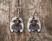 Earrings Jewelry Maltese Dog Breed Pet Lover Aluminum Custom Rivets
