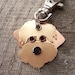 Keychain ID Key Chain Tag Soft Coated Wheaten Terrier Dog Breed Dog Pet Lover Bronze Copper Aluminum Custom Rivets Stamped