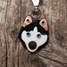 Keychain ID Key Chain Tag Siberian Husky Huskie Dog Breed Dog Pet Lover Copper Aluminum Custom Rivets Stamped