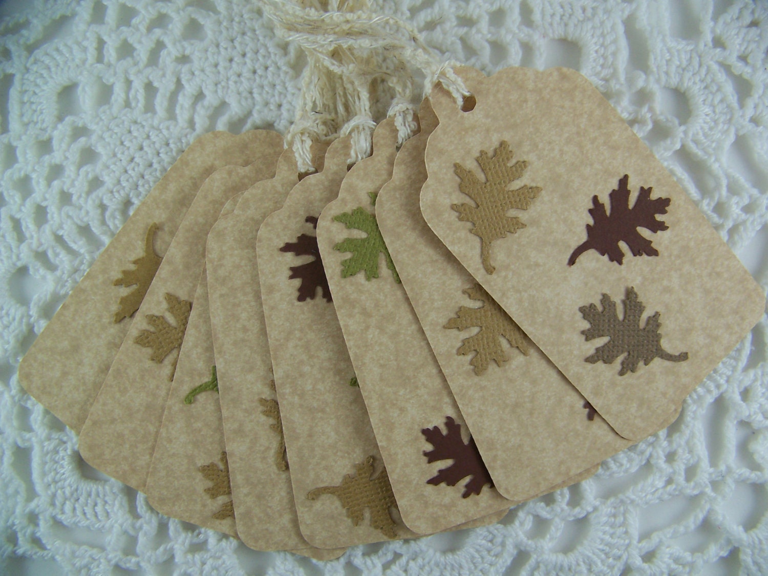 Fall Gift Tags Favor Label for Thanksgiving Autumn Set of 8
