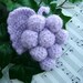 Crochet Corsage Brooch Lilac Mohair Grapes Unique Gift