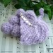 Crochet Corsage Brooch Lilac Mohair Grapes Unique Gift