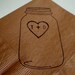 Rustic Personalized Burlap Brown Mason Jar Wedding Cocktail Napkins with Heart and Initials- set of 150