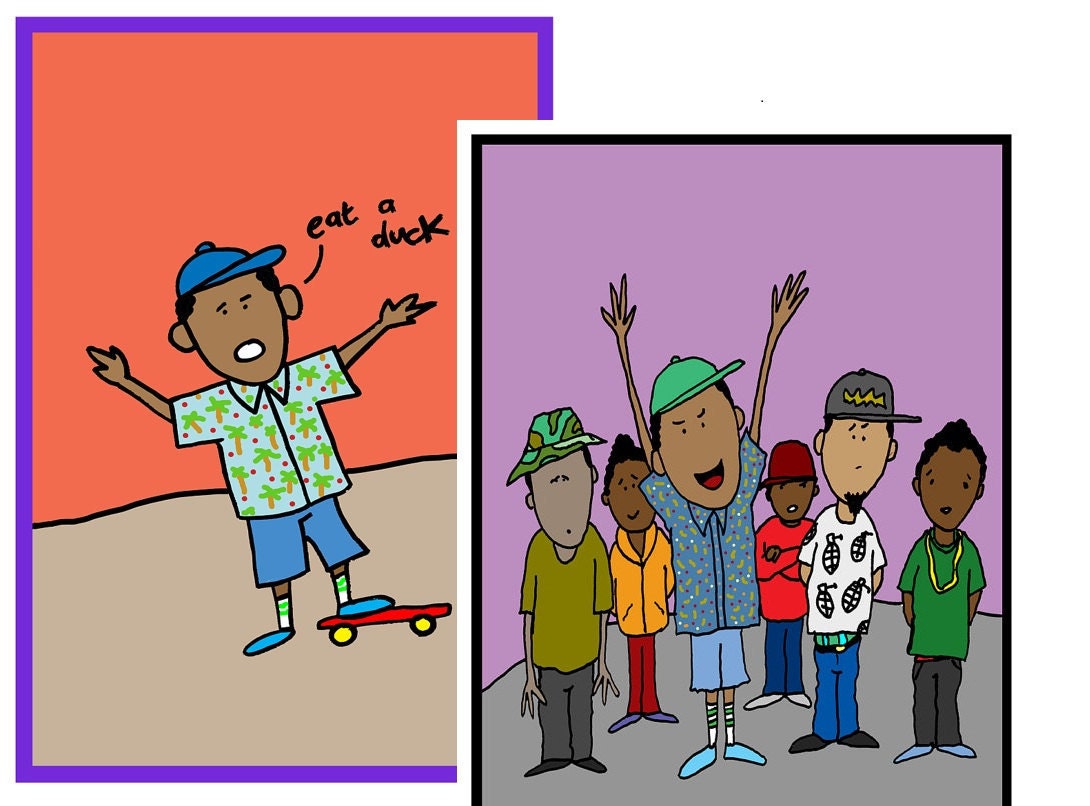 OFFER - 2 OFWGKTA POSTERS - Tyler the Creator and Odd Future - Full colour pop art poster prints