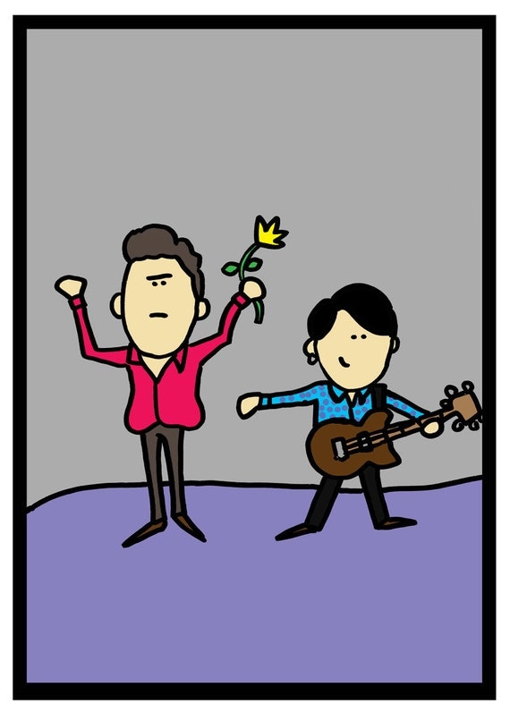 THE SMITHS POSTER - A3 Poster of Morrissey and Marr from The Smiths - original pop art print