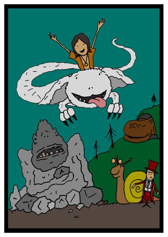 THE NEVERENDING STORY poster // Glossy A3 poster of original pop art print