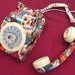 Unique Day of The Dead Sugar Skulls Decorated Upcycled Vintage Rotary Phone FULLY WORKING