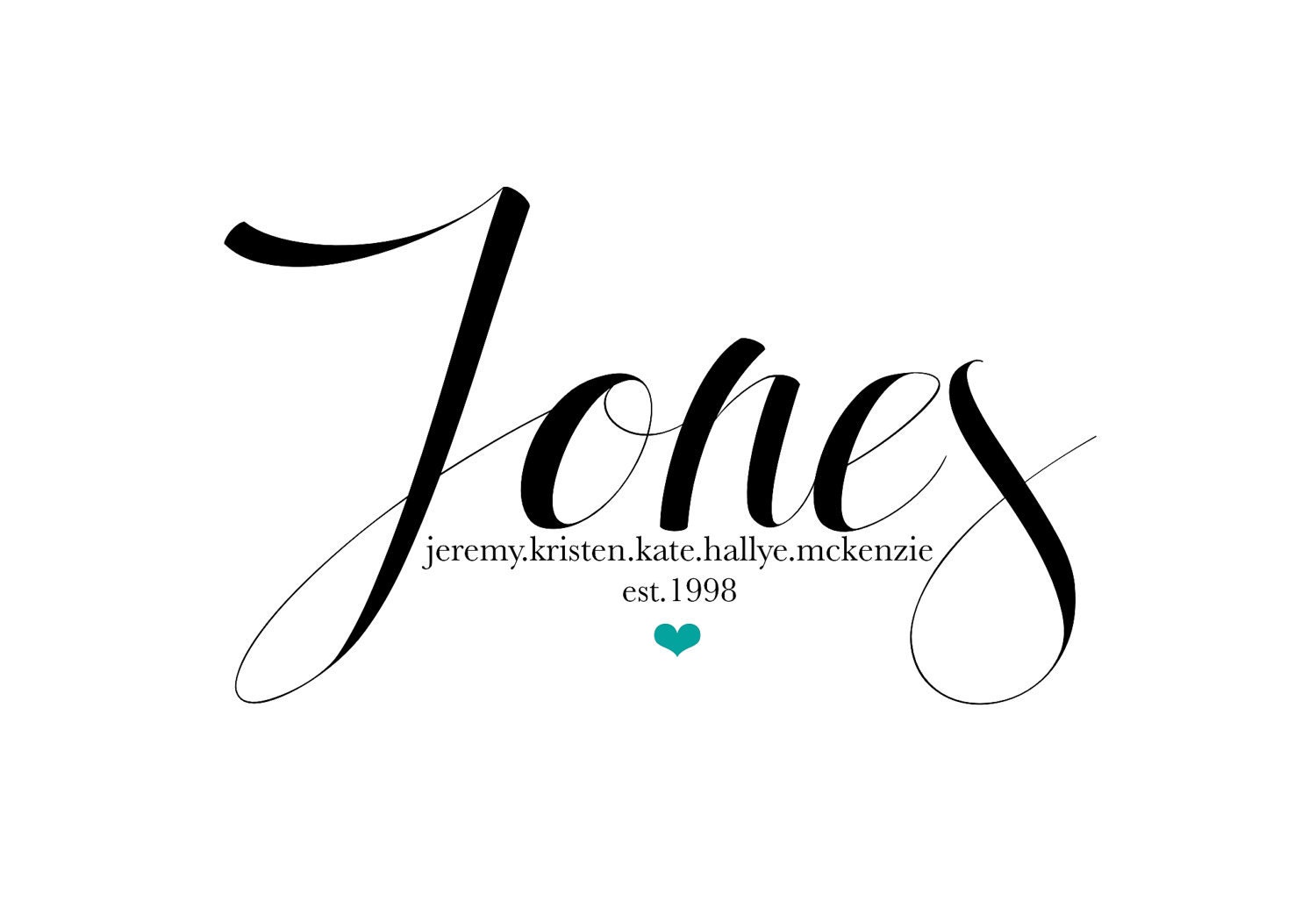 Printable Wall Art for Your Home Custom Family Name Print  8x10