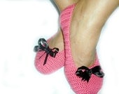 Pink Healthy Booties Home slippers Dance classic yoga sexy hygienic light Naturel Silk cashmire crochet