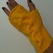 Yellow  Fingerless Gloves Armwarmers Hand Knit Chic Winter Accessories Winter Fashion