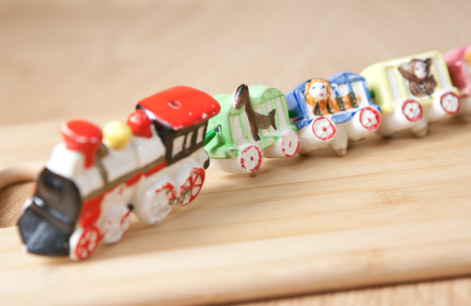 Circus Birthday Cake Candle Train Ceramic by lazydaysrelics