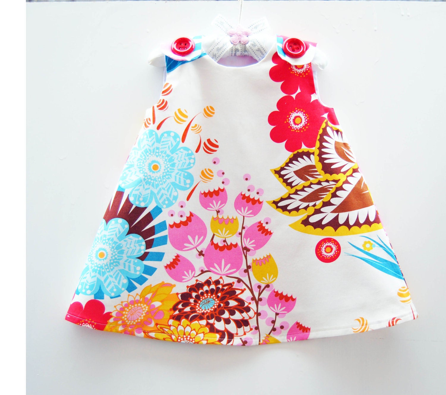 Summer Totem in Tart - Baby Dress - Toddler Dress - Newborn - Girls Dress Pattern - Nursery - Children Clothing -  Picnic - 3M to 4T