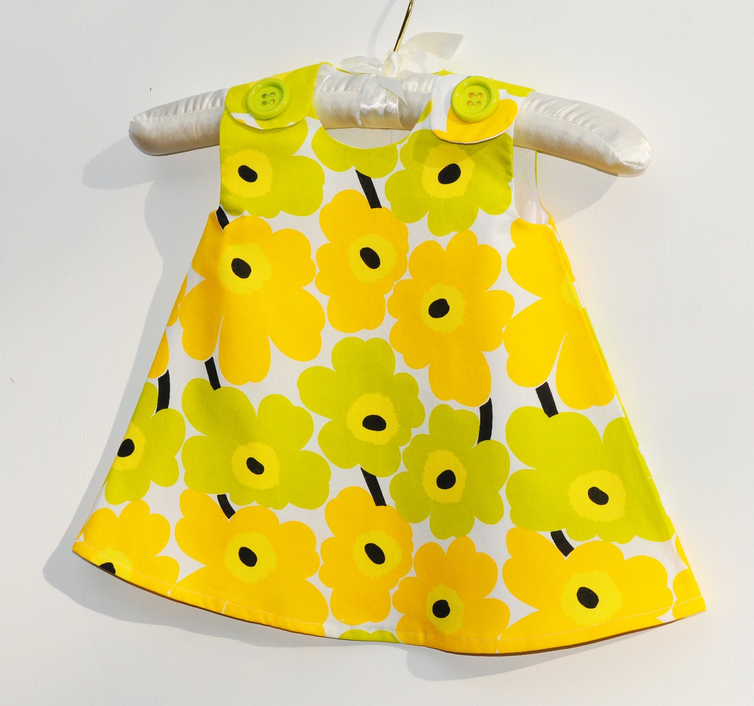 Marimekko Toddler Dress - Vintage Dress - Girls Dress - Baby Dress - Girls Dress Pattern - Gift Idea -  1960' Style - 12M and 2T ONLY