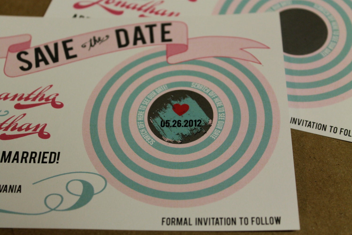 DIY Printable SCRATCH OFF Save the Date - Lovely Little Party - you choose color