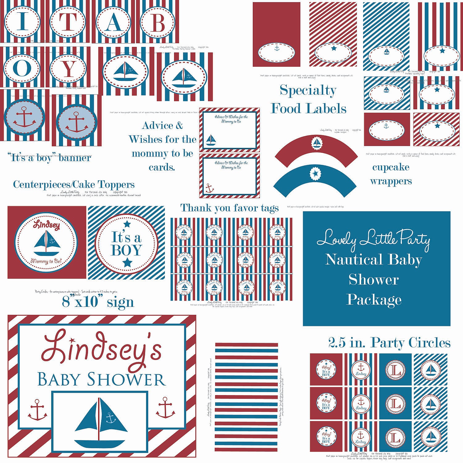 Popular items for nautical baby shower on Etsy