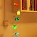 Rainbow. Origami colorful LED light garland.