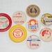 8 vintage milk bottle cap magnets