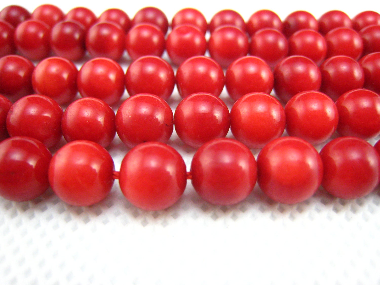 Coral Red Coral Round Bead 6mm 15 Inch ShinyBead Gemstone Beads