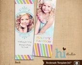 Easter Bookmark template 2x7"