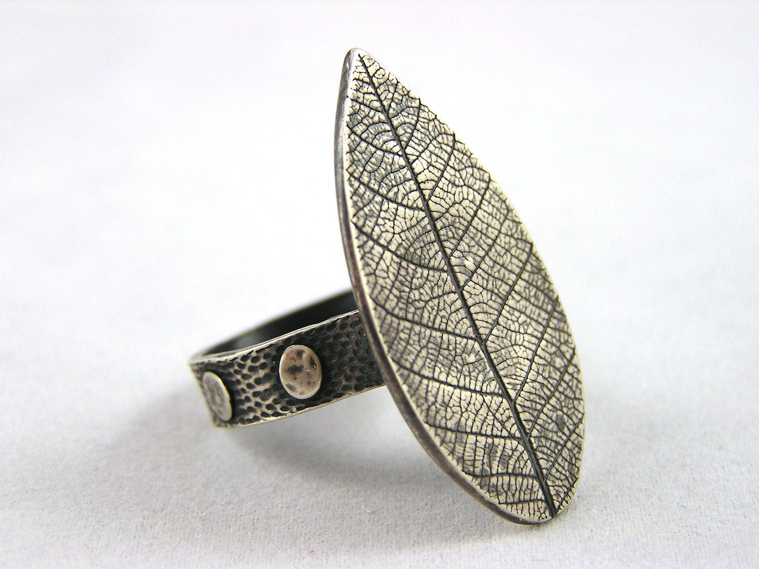 Fine Silver Leaf Ring