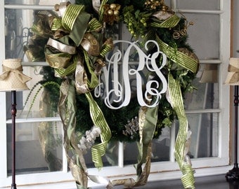 Medium (14") Wooden Monogram-Ready to Paint-Perfect for Spring Wreaths and more