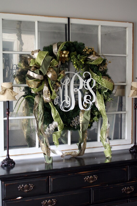 Medium (14") Wooden Monogram-Ready to Paint-Perfect for Spring Wreaths and more