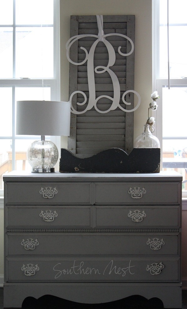 Double Doors-Two Large (20 inch) Wooden Monograms-Ready to Paint-Single Letter