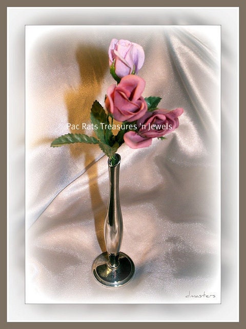 Vintage silver single Bud Vase