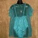 Vintage Turquoise Lace Sexy babydoll w shear cover/teddy