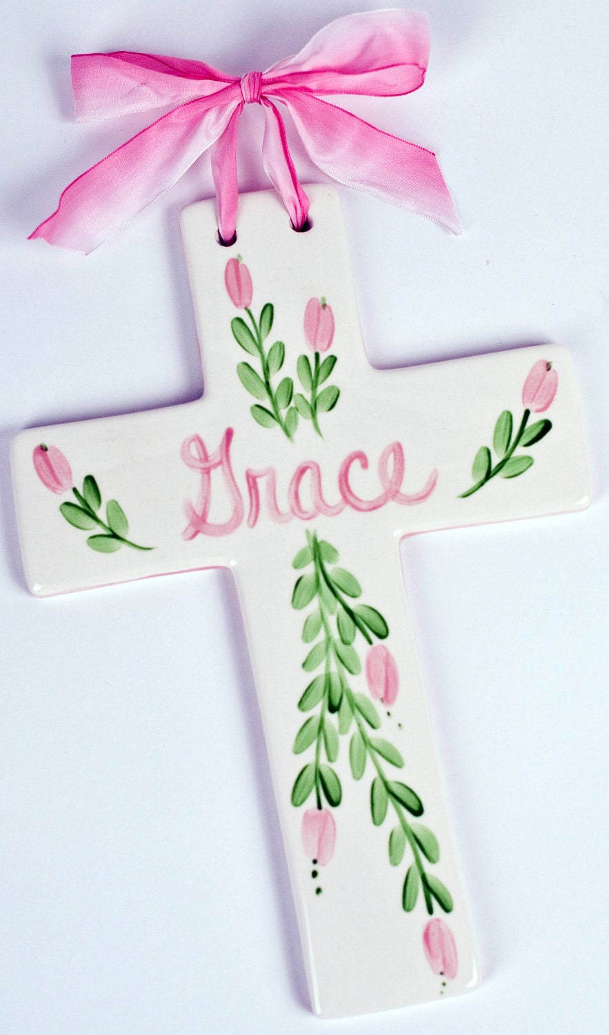 Custom Personalized Floral Cross