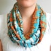 Blue and Orange Tribal Infinity Scarf