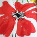 Vintage VERA Printed Linen Kitchen Towel, Bright Flowers