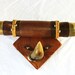 VINTAGE BULL HORNS Coat Rack - Gorgeous Bull Horn Coat Rack Mounted With Leather And Rope On Wood