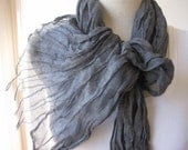 Turkey gray Scarf - viscose cotton gauze linen Turkish Scarf -Spring FASHION unisex man woman crinkle fabric scarves 2012 fashion gift scarf