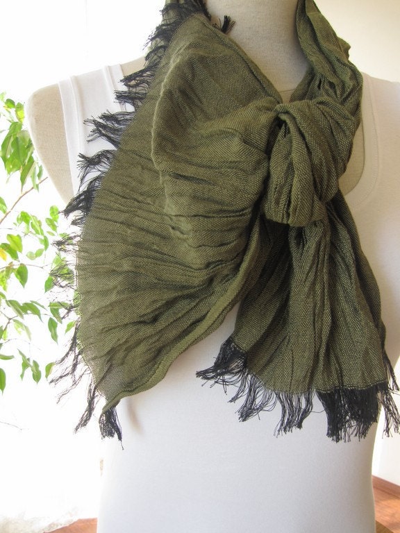 Army green Unisex Scarf, 2012 fashioN-woman-MAN SCARVES New,Spring,summer,crinkle,cotton,viscose-Turkish Scarf,boyfriend gift