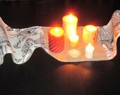 Toile Burlap Buffet Runner
