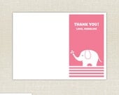 Elephant Thank You Note - Elephant Birthday Party - First Birthday - Printable Party - Babyshower - Invitation - Stationery - DIY Printable