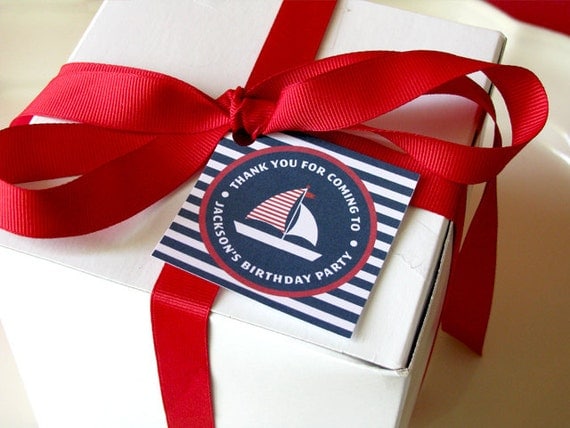 Nautical Printable - Birthday Party - Baby Shower - Sail Boat - Favor Tags - party printables - Gift Tags - DIY Printable Il_570xn