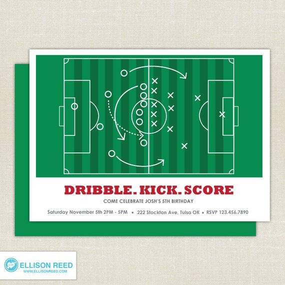 Soccer Invitation - Soccer Birthday - Birthday Invitation - Football invitation - Soccer Watch Party Invitation - DIY Printable Invitation Il_570xn