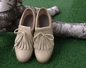 70's Vintage Golf Saddle Shoe & Fringe Lace Flaps