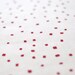 confetti in perfect red on pure white cotton handprinted fabric panel