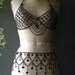 World End Sale....Gunmetal Chain Bra and Belt set