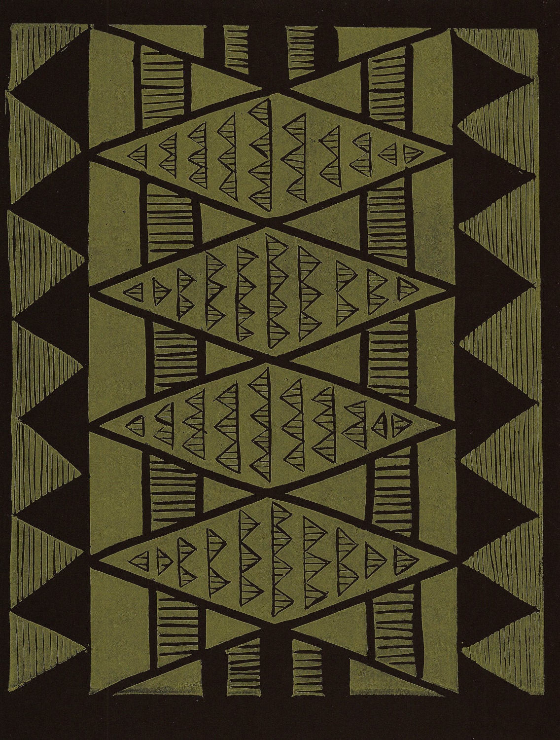 Kuhio Black/Olive Print